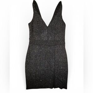 Elegant Black Glitter Dress
